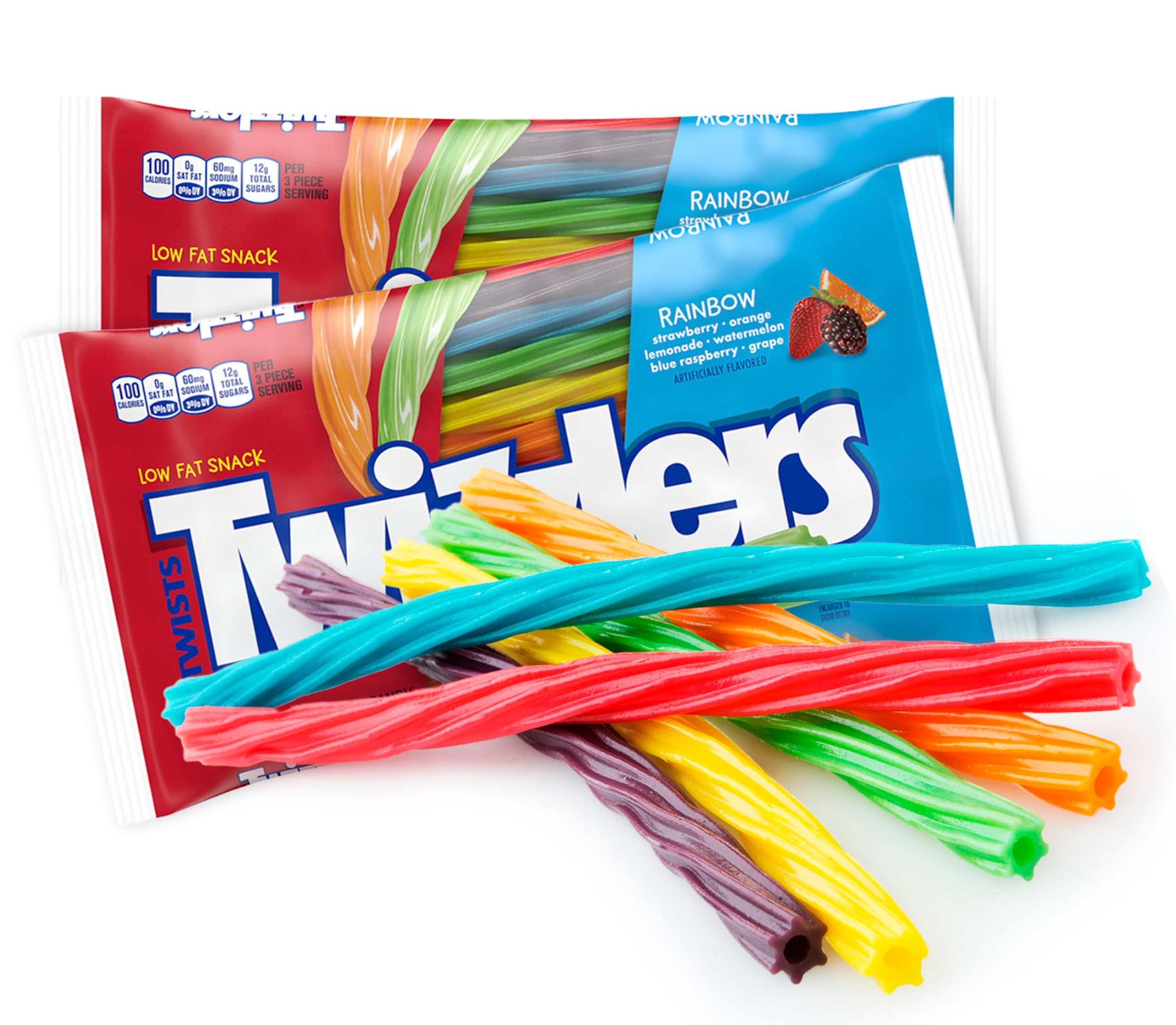 Twizzlers Rainbow Licorice Candy Twists - 2 Pack