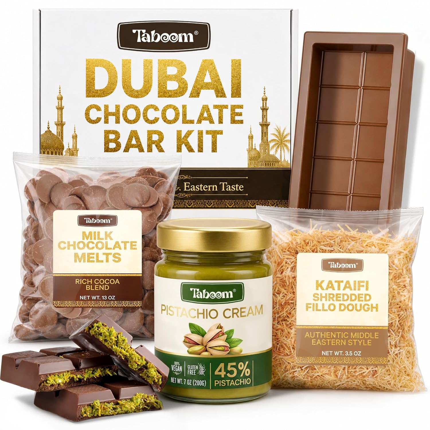 Dubai Chocolate Bar Kit (Makes 2 Bars)
