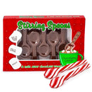 Peppermint Candy Cane Spoons & Chocolate Hot Cocoa Spoons Bundle
