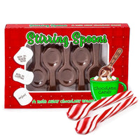 Peppermint Candy Cane Spoons & Chocolate Hot Cocoa Spoons Bundle