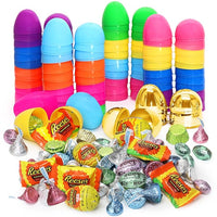 Easter Plastic Eggs Candy 48 Count