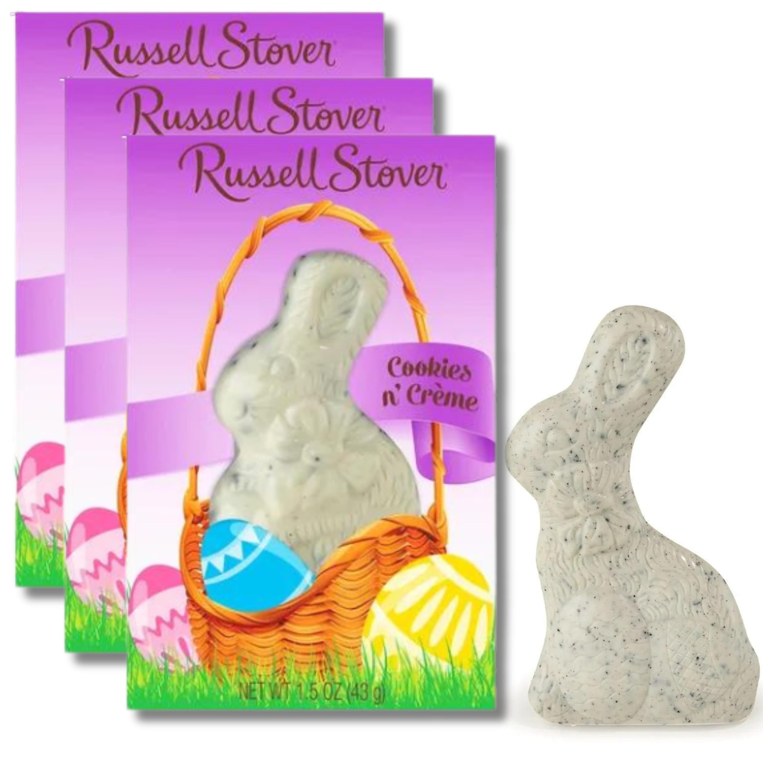 Russell Stover Cookies & Creme Easter Bunny 3