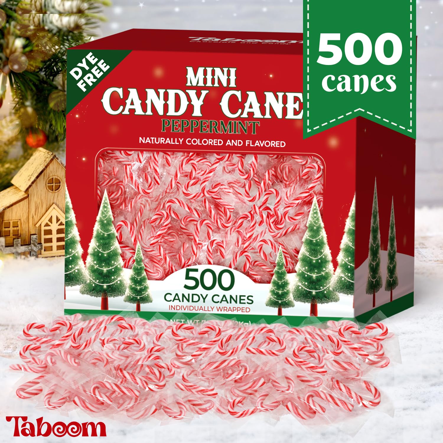 Taboom Mini Candy Cane Individually Wrapped 500 Pack