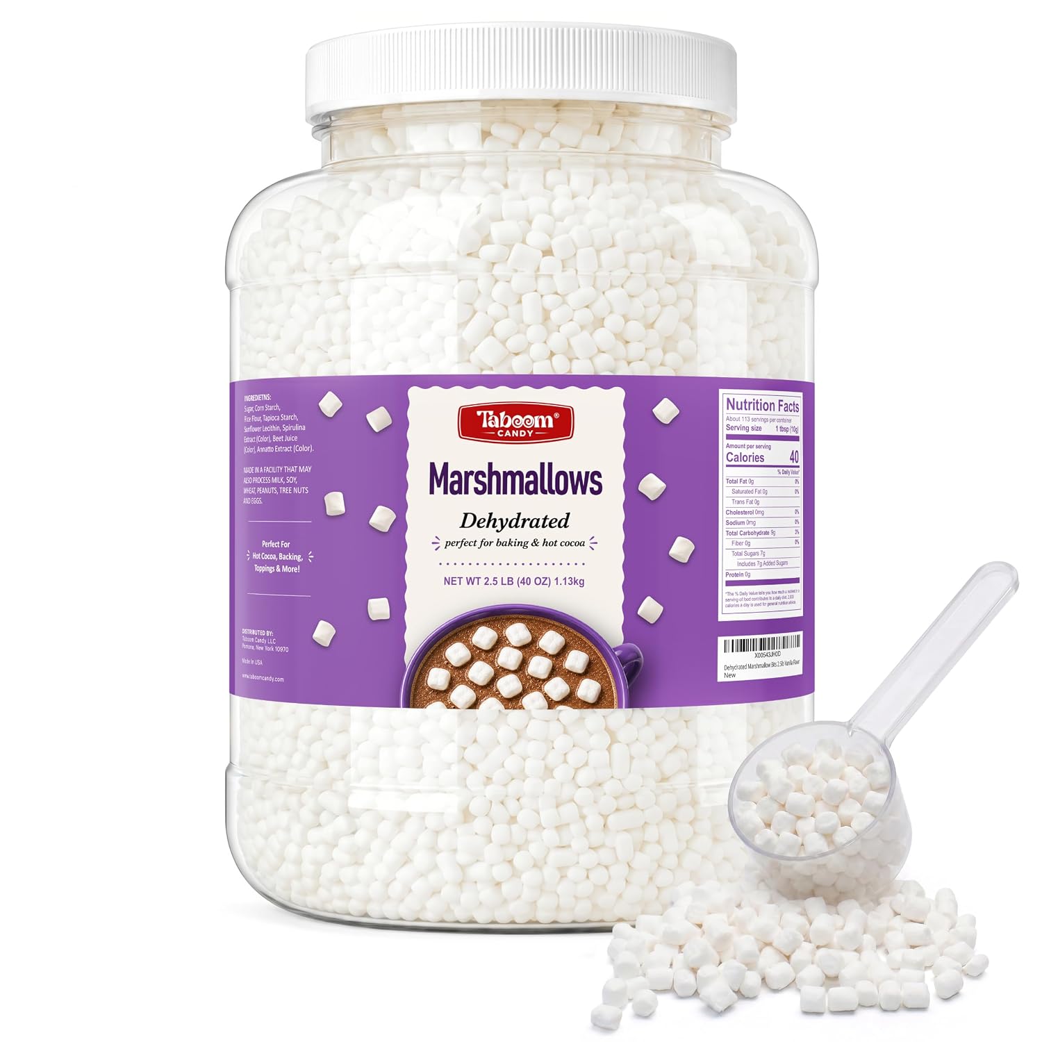 Taboom Dehydrated Marshmallow Bits 2.5lb Vanilla Flavor