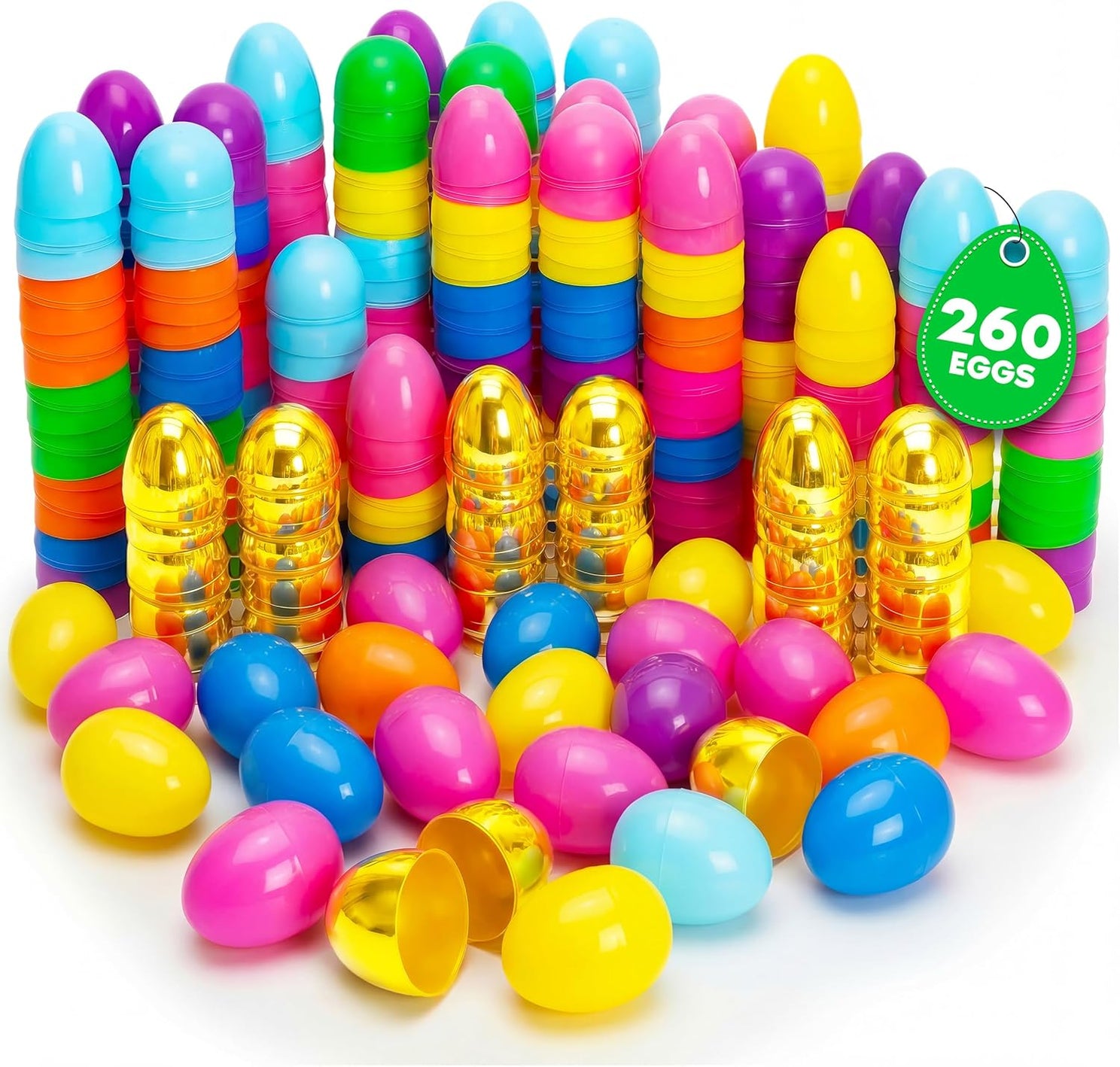 Taboom Bulk Easter Plastic Eggs 260 Count