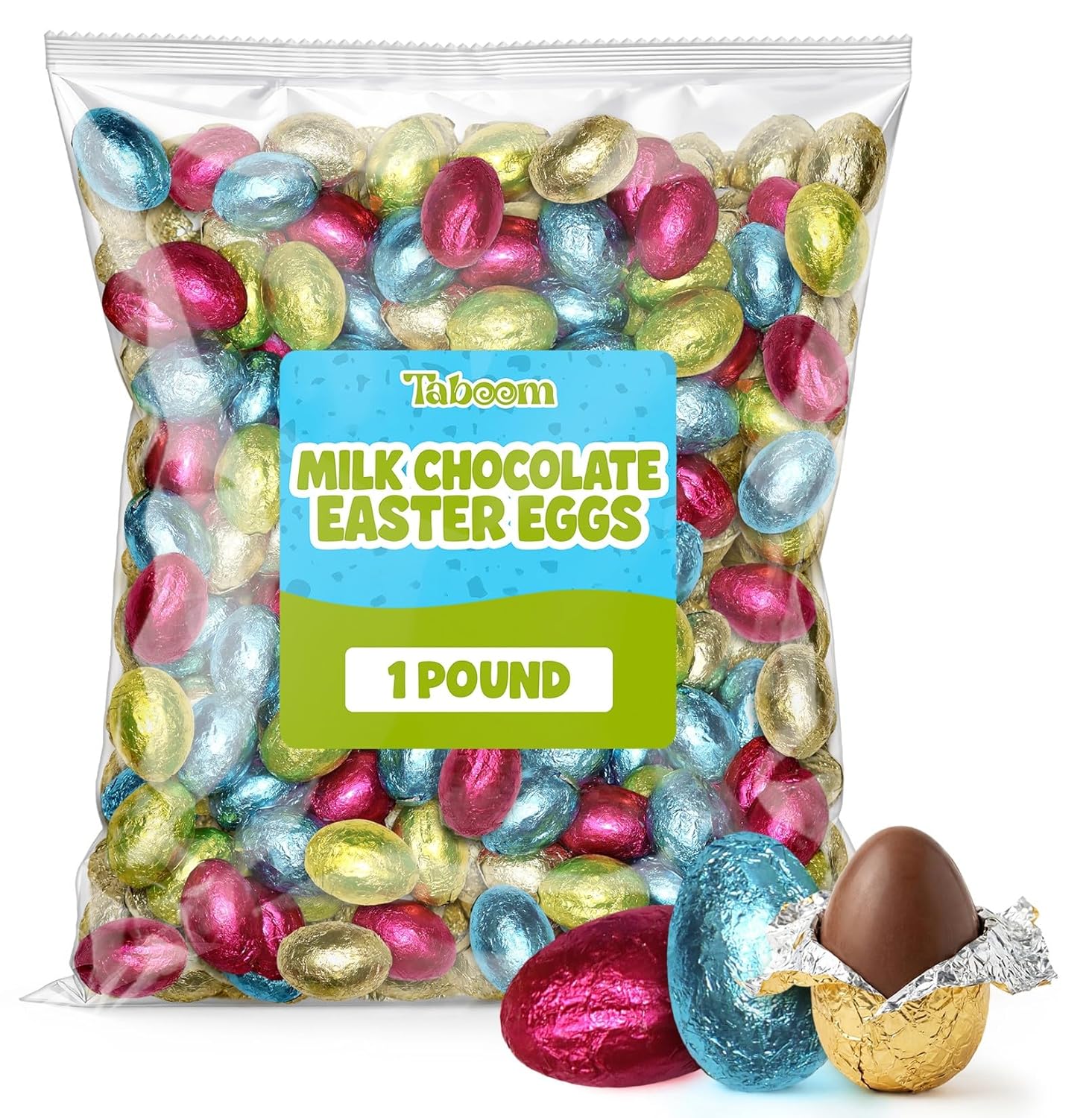 Milk Chocolate Colored Foiled Eggs 1lb