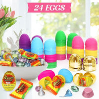 Easter Candy With Fillable Plastic Eggs Set 24 Count