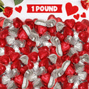 Taboom Milk Chocolate Valentine Hearts Red/Silver 1 Pound