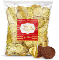Albert Primer Belgian Gold Coins Milk Chocolate 50pcs