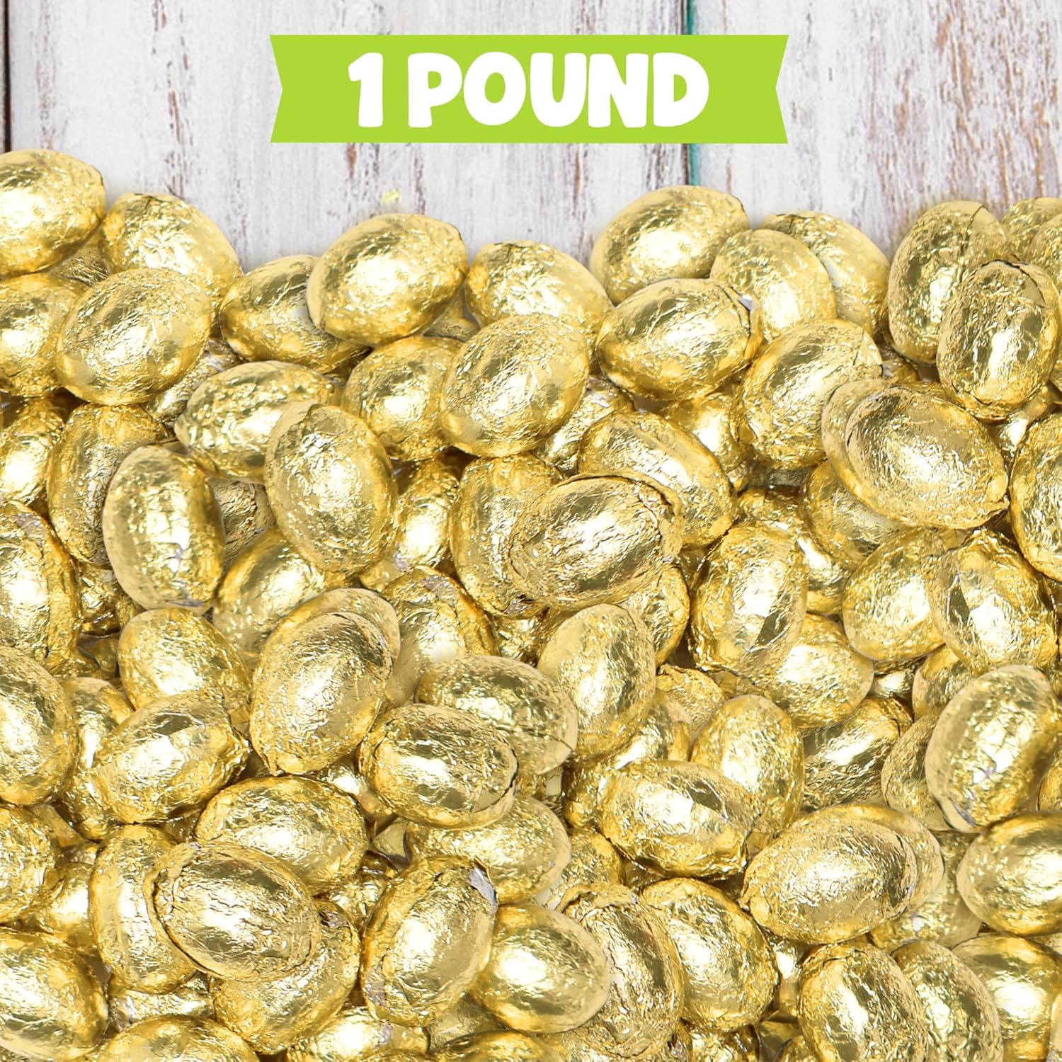 Easter Milk Chocolate Gold Wrapped Eggs 1 Pound