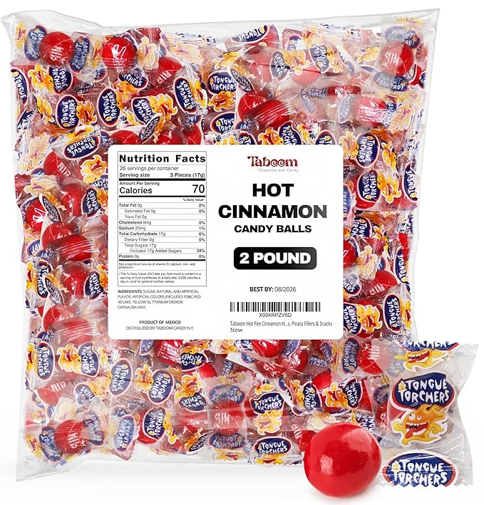 Taboom Hot Fire Cinnamon Hard Candy Balls 2 Pound