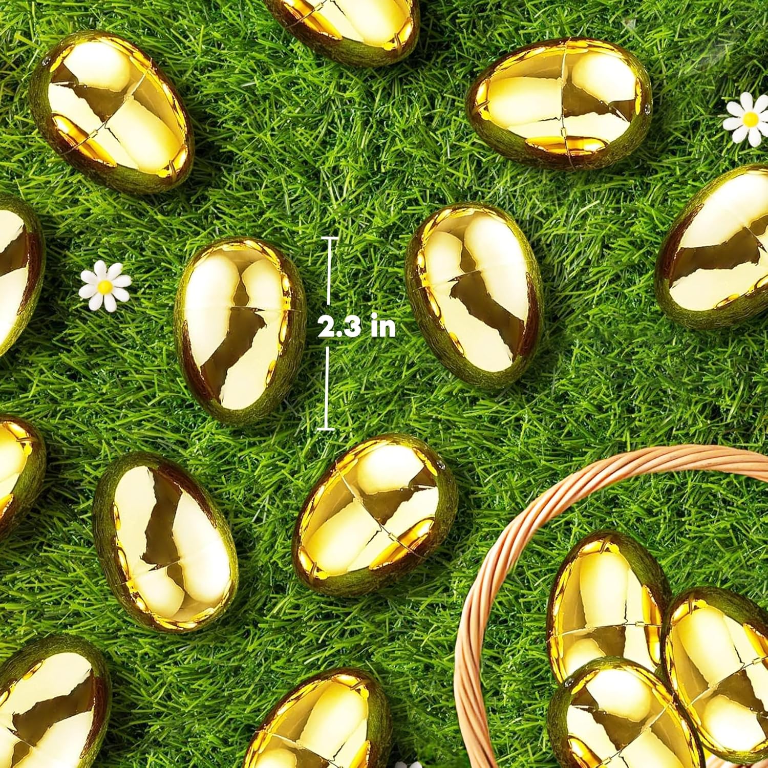 Taboom Gold easter eggs fillable 12 count