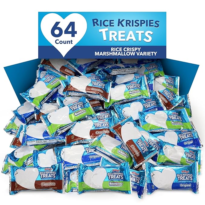 Kellogg's Rice Crispy Marshmallow Treats Variety Snacks  64 Count