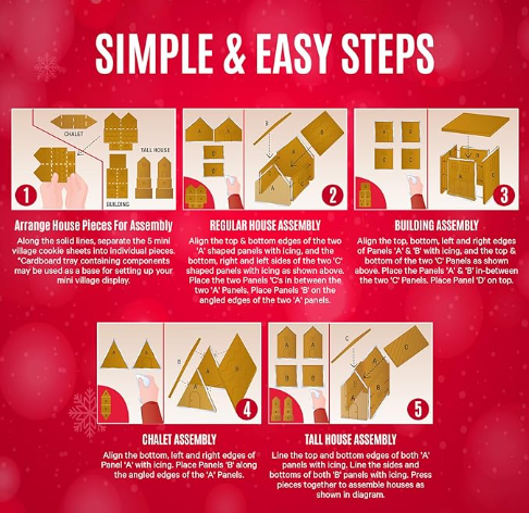 Taboom Gingerbread Mini Village Kit Set of 4