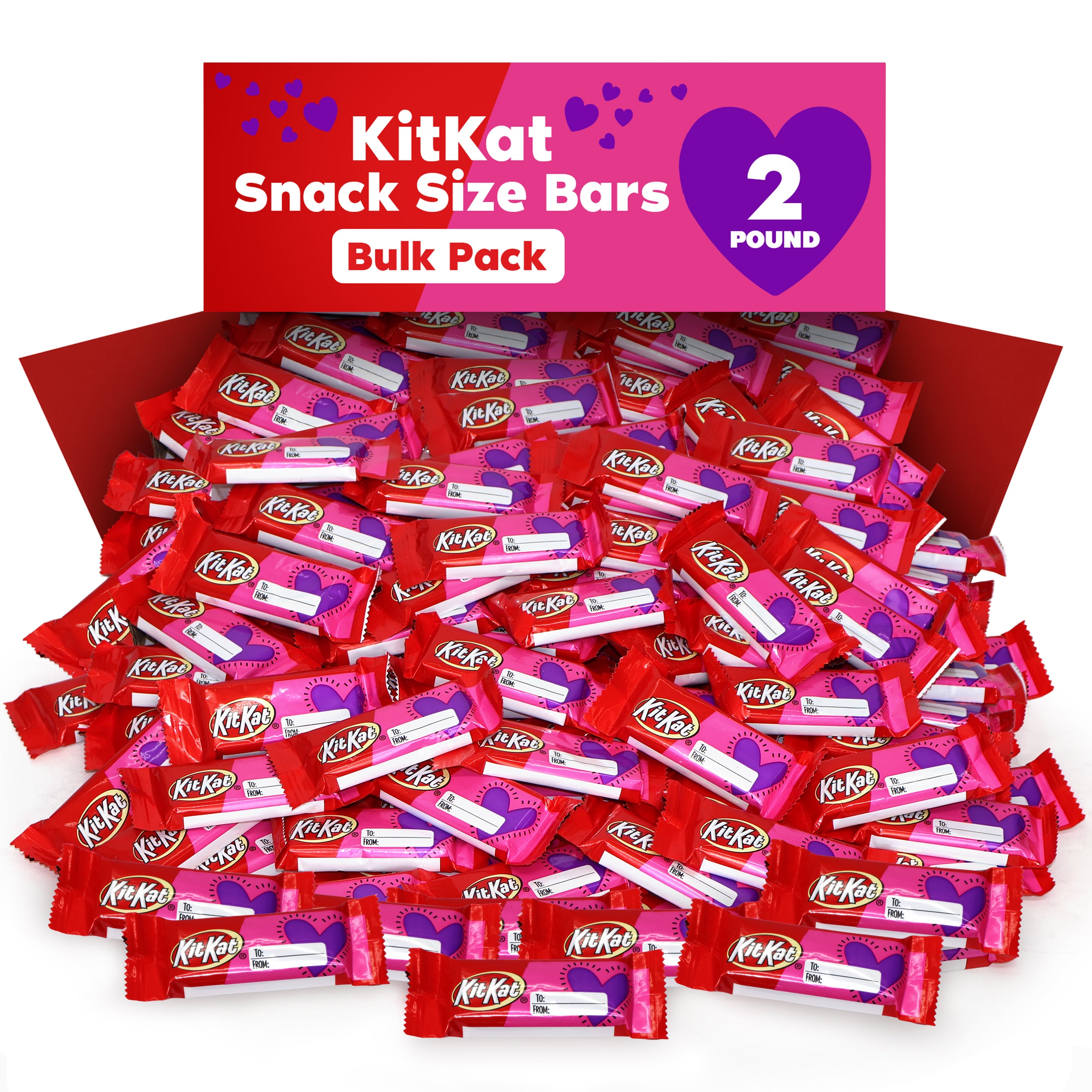 Kit Kat Valentine's Candy Snack Size Bars 2lb