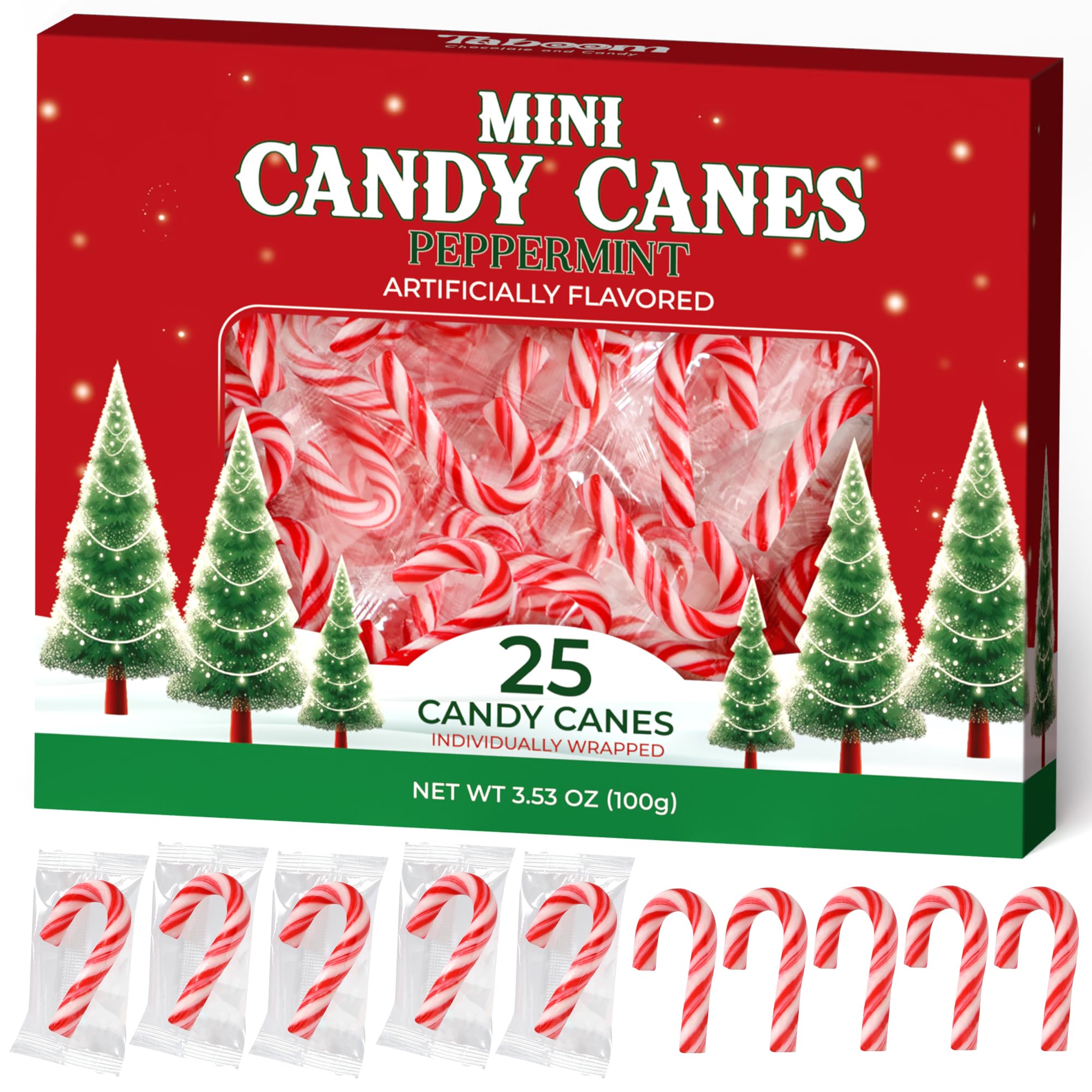 Mini Candy Cane Individually Wrapped 25 Pack