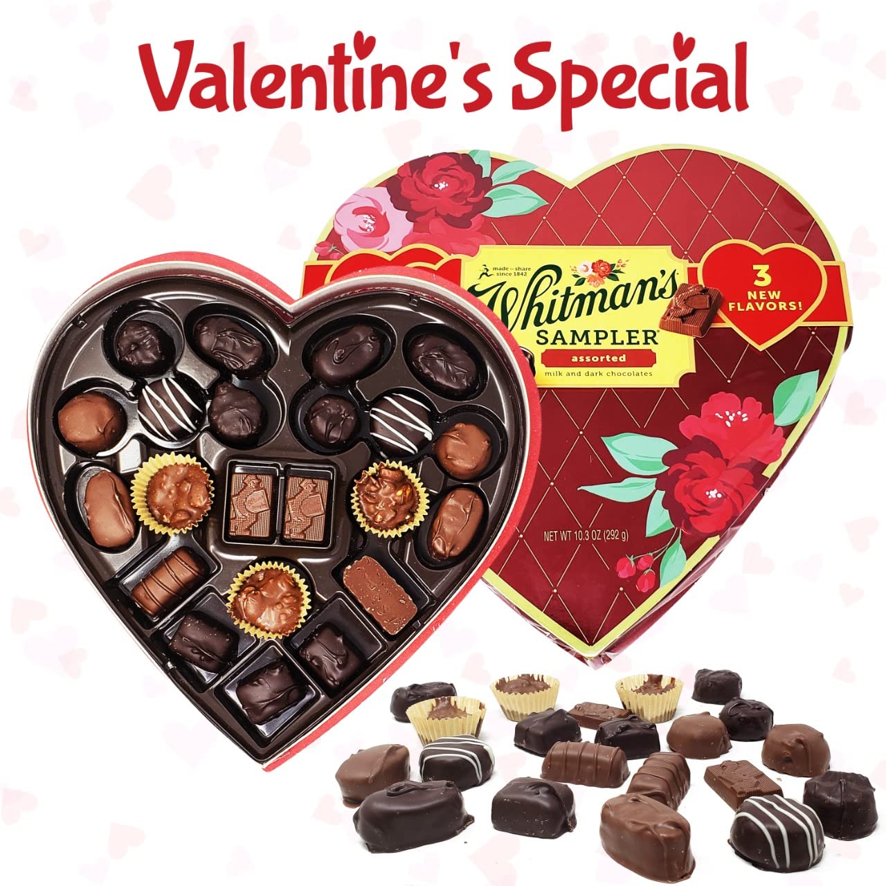 Whitman's Valentines Assorted Chocolates Sampler Heart